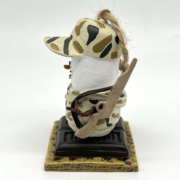 VTG Original S'mores Ornament Camo Hunter 3” Resin Marshmallow Snowman 2005 - Picture 3 of 8
